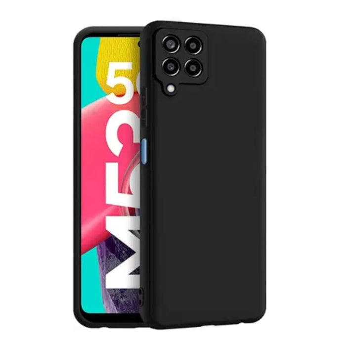 Black 9eight5 screen protector for Samsung Galaxy M53 5G, showing the protective film covering the phone screen.