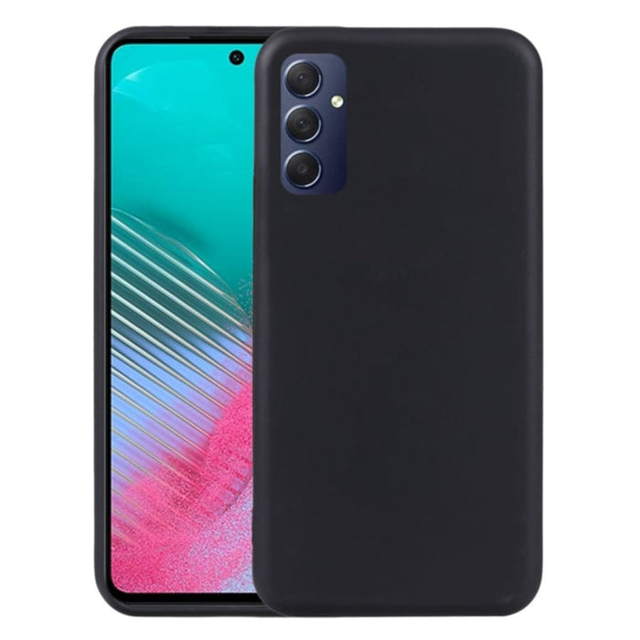 Black screen protector for Samsung Galaxy M54 5G protective case by 9eight5, showing the durable, clear shield on the device screen.