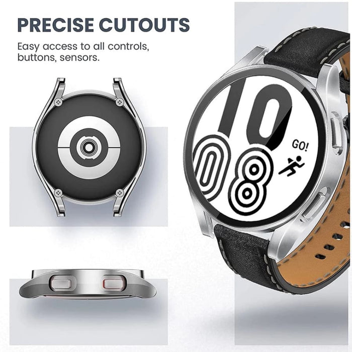 Clear protective case for Samsung Galaxy Watch 4 Classic 42mm, designed to shield the watch while showcasing its design.