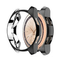 Black protective case for Samsung Galaxy Watch 42mm, designed to shield the watch, shown on a Samsung Galaxy Watch 42mm.