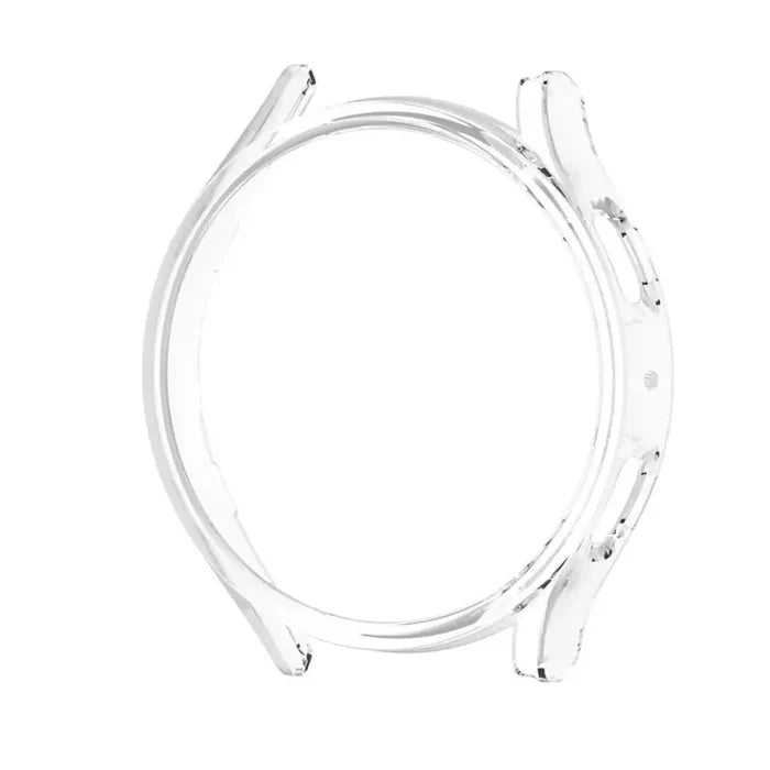 Clear protective case for Samsung Galaxy Watch 5 Pro 45mm by Habicare, showing the transparent design fitting the watch.