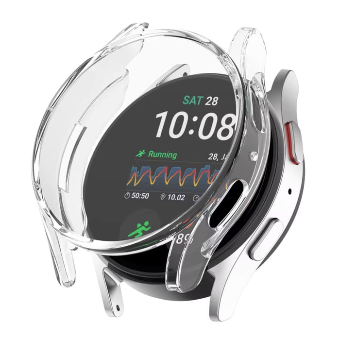 Clear protective case for Samsung Galaxy Watch 7 (44mm), designed to shield the smartwatch while showcasing its design.