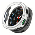 Silver protective case for Samsung Galaxy Watch 8 40mm, with screen protector, compatible with That Watch Shop accessories.