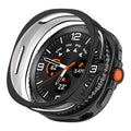 Black protective case for Samsung Galaxy Watch 8 Classic with screen protector, designed to safeguard the watch from scratches and impacts.