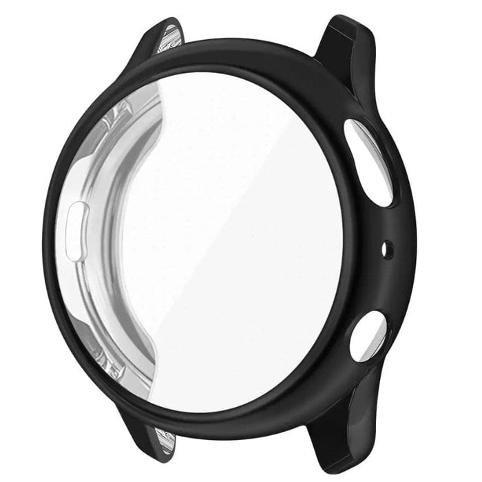 Black protective case for Samsung Galaxy Watch Active 2 40mm, designed to safeguard the watch, shown on a white background.