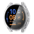 Clear Habicare protective case for Samsung Galaxy Watch FE 40mm, showcasing a snug fit and durable design for the smartwatch.