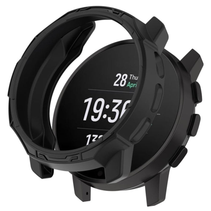 Black protective watch case for Suunto 9 Peak Pro, designed by That Watch Shop, shown on a watch with secure fit and durable material.