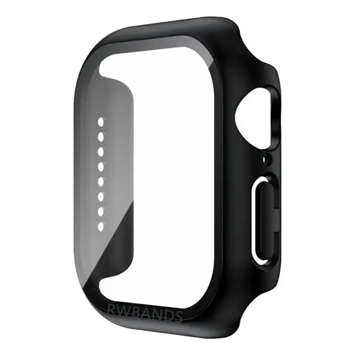 Black Habicare TWS protective case for Apple Watch SE 44mm Series, designed to shield and enhance the watch's appearance.
