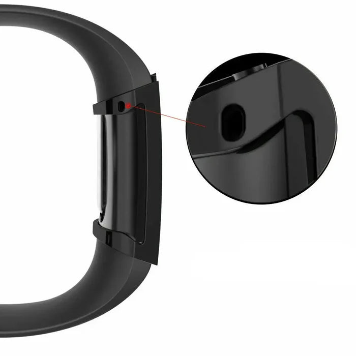 Habicare TWS protective case for Fitbit Inspire HR and Inspire, showing a clear silicone cover with precise cutouts for buttons.