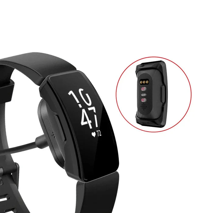 Habicare TWS protective case for Fitbit Inspire HR and Inspire, durable silicone cover with precise cutouts for access.
