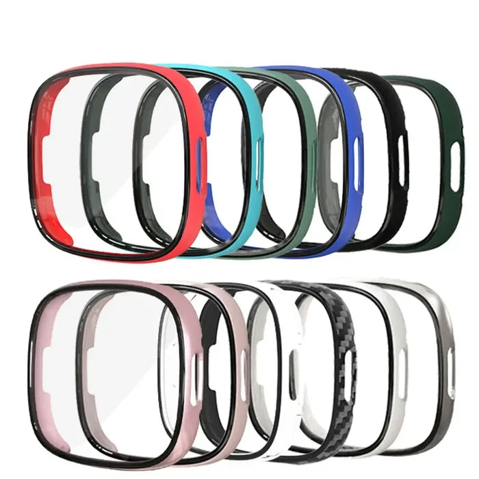 Habicare protective TWS case for Fitbit Versa 4, durable and sleek with precise cutouts for screen and buttons.