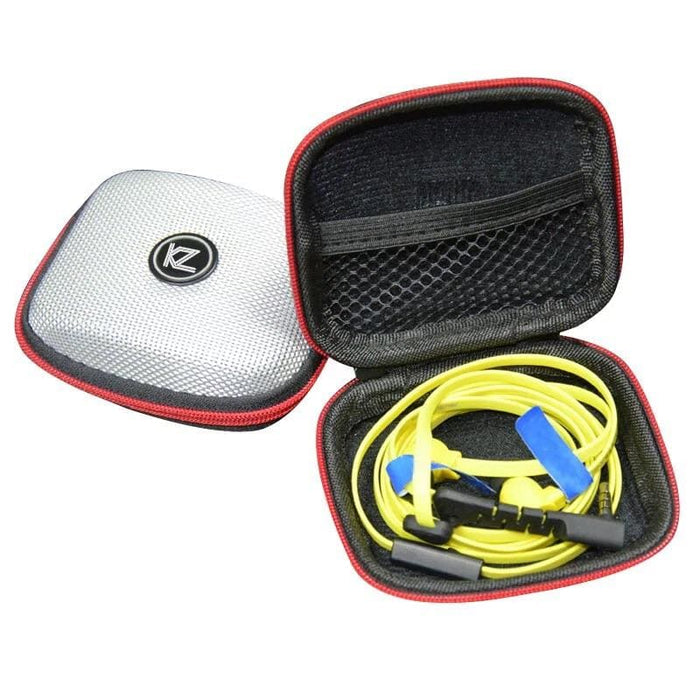 9eight5 protective earphones case for phone and tablet accessories, compact black case with zipper closure and earphone storage compartment