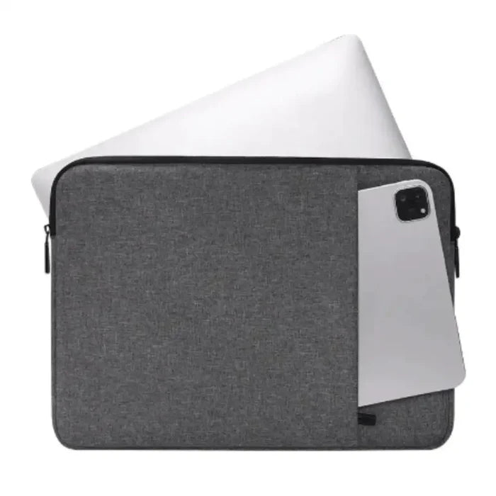 Habicare 9eight5 protective laptop sleeve for MacBook, soft padded case with sleek design, fits MacBook models securely.