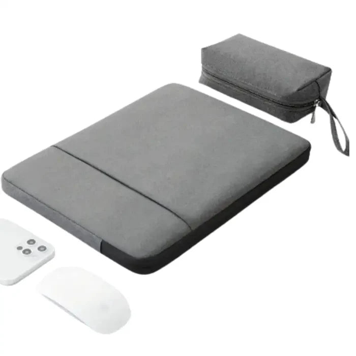 Habicare 9eight5 protective laptop sleeve designed for MacBook, featuring a slim, cushioned exterior for safe transportation.