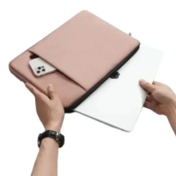 Habicare 9eight5 protective laptop sleeve for MacBook, soft padded case with sleek design and durable exterior.