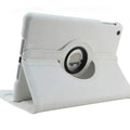 White 9eight5 protective stand case for iPad series by Habicare, featuring durable design and adjustable stand functionality.