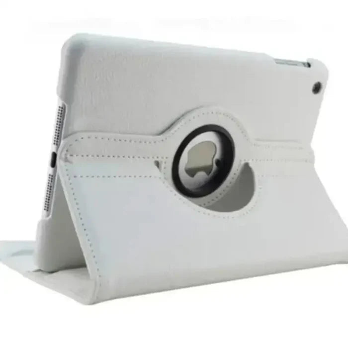 White 9eight5 protective stand case for iPad series by Habicare, featuring durable design and adjustable stand functionality.
