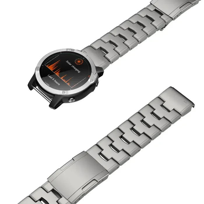 Habicare Quick Fit Titanium Strap for Garmin Fenix, Epix, Instinct series, 22/26mm TWS watch band in three colors.