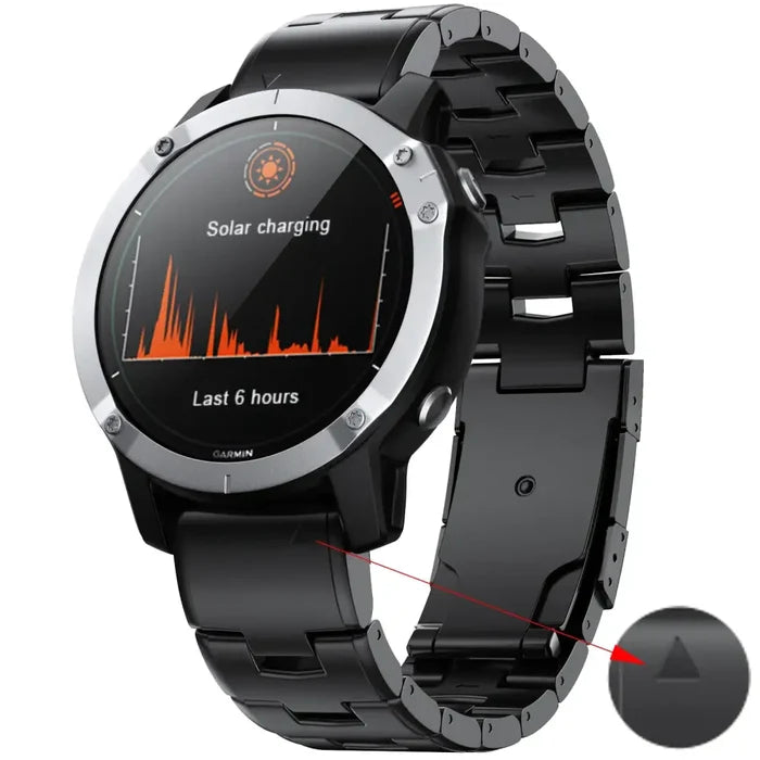 Habicare Quick Fit Titanium strap for Garmin Fenix, Epix, Instinct series, 22/26mm TWS watch band in three colors.