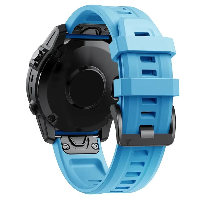 Habicare QuickFit silicone strap for Garmin Epix Pro 47mm smartwatch, available in 12 vibrant colors, flexible and comfortable.