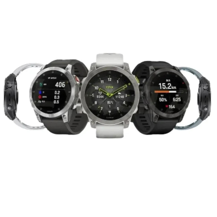 Habicare QuickFit silicone strap for Garmin Epix Pro 47mm smartwatch, available in 12 vibrant colors.