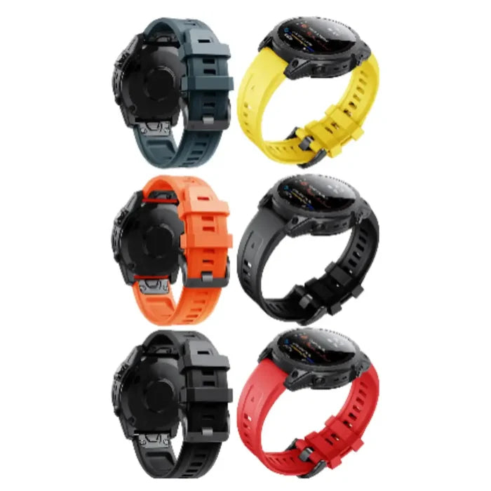 Habicare QuickFit silicone strap for Garmin Epix Pro 47mm, available in 12 colors, soft, flexible, and comfortable watch band.