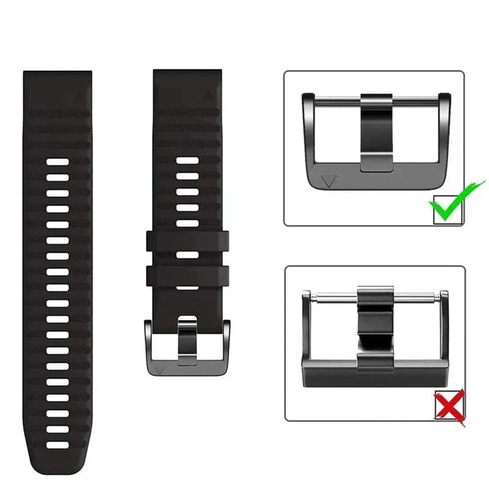 Habicare Quickfit silicone strap for Garmin watch series, TWS model in various colors, flexible and comfortable watch band.