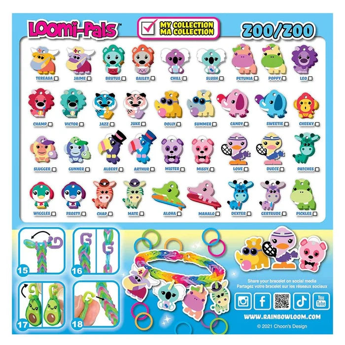 Rainbow Loom Loomi - Pals® Charm Bracelet Kit - Zoo - Owl & Goose Gifts