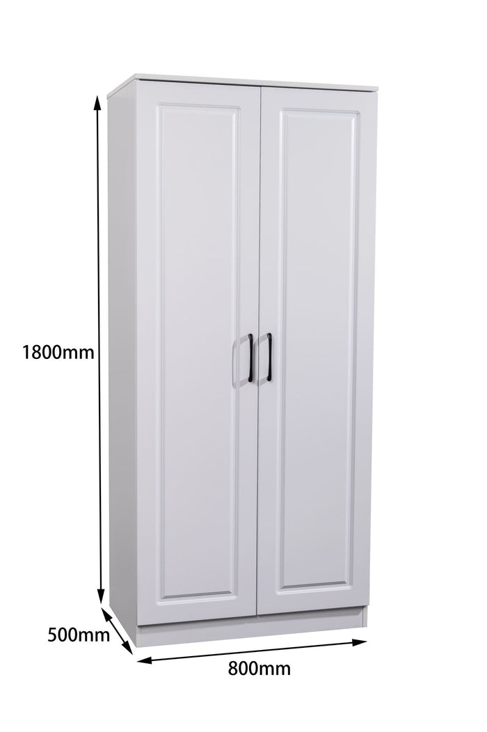 White Rebon wardrobe by sue-e furniture with sleek doors and modern design, ideal for stylish bedroom storage.