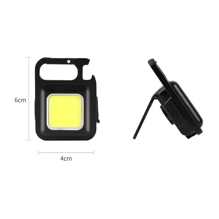 Black Habicare Rechargeable Mini LED Light, compact portable flashlight with rechargeable battery, ideal for everyday use.