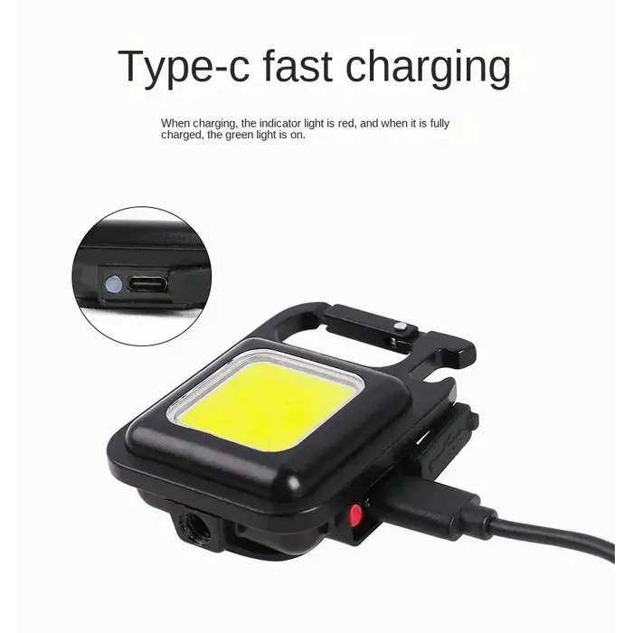 Black Habicare Rechargeable Mini LED Light, compact and portable with bright illumination for versatile use.