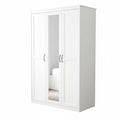 Roman 3-door wardrobe with mirror by sue-e furniture, featuring sleek wood finish and mirrored doors for modern bedroom storage.