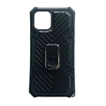 Black Rugged Armor case for iPhone 12 Pro Max (6.7”) by 9eight5, showing the durable, textured exterior and precise camera cutout.