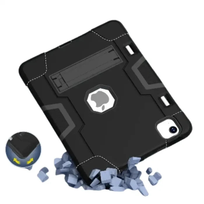 Black Rugged Case for iPad Series by 9eight5 from Habicare, featuring durable protection and a sturdy design.