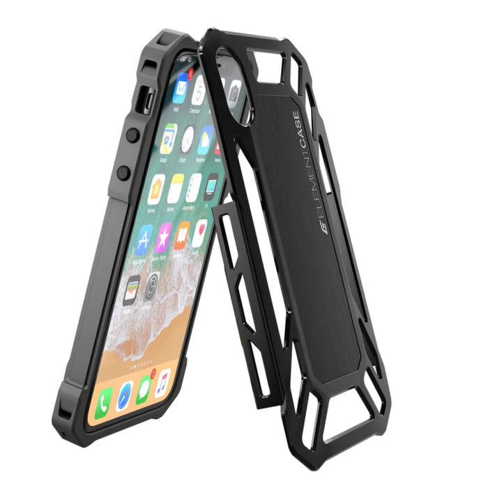 Black Rugged Case for iPhone SE (3rd and 2nd Gen) by 9eight5, showing durable protection and textured design.