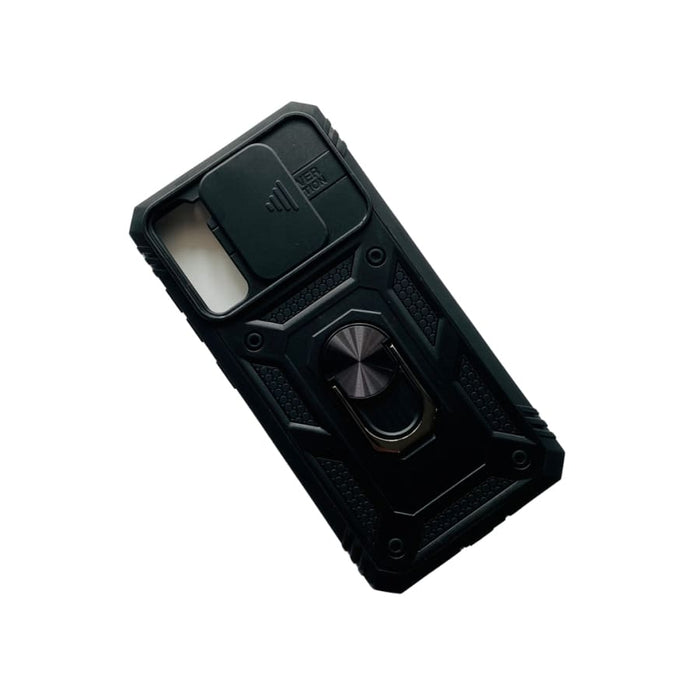 9eight5 rugged phone case for Samsung Galaxy S21 FE, durable black protective cover with textured grip