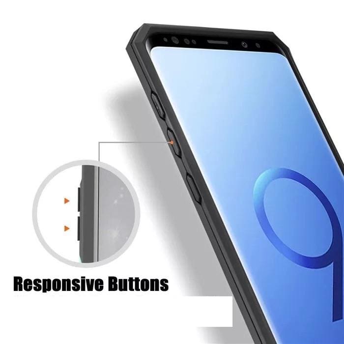 Black Rugged Case for Samsung Galaxy S8 Plus by 9eight5, featuring durable protective design and textured grip