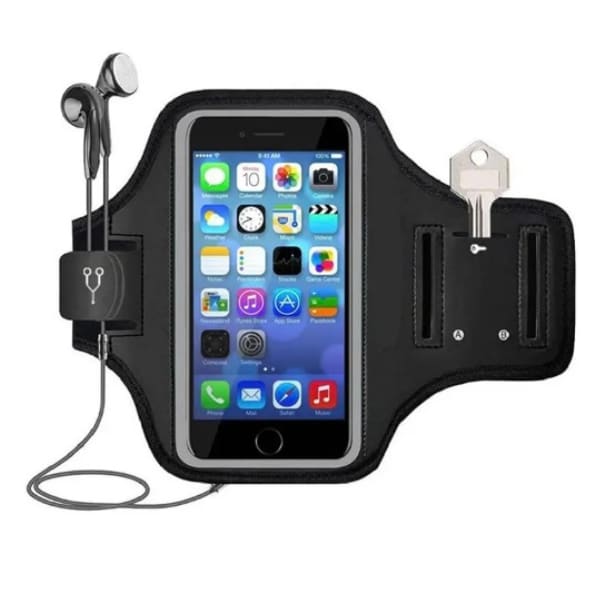 9eight5 running armband for phone cases, fits screens up to 6 inches, designed for running and active workouts.