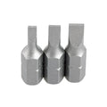 Habicare S2 steel slotted screwdriver bits set with 1/4-inch shank, including six different types for versatile use