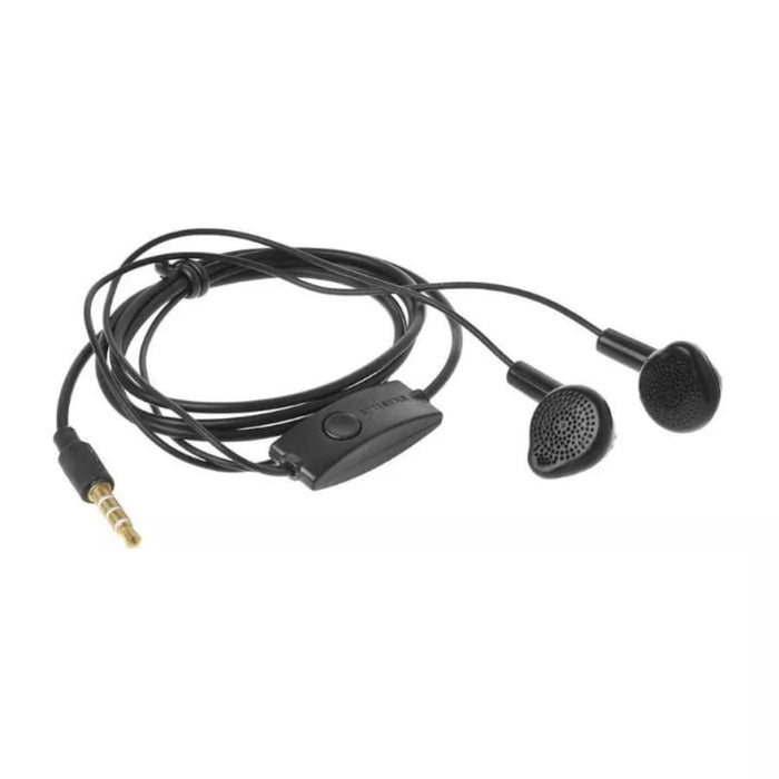 Wired Samsung earphones by 9eight5 with in-ear design and inline microphone for phones and tablets.