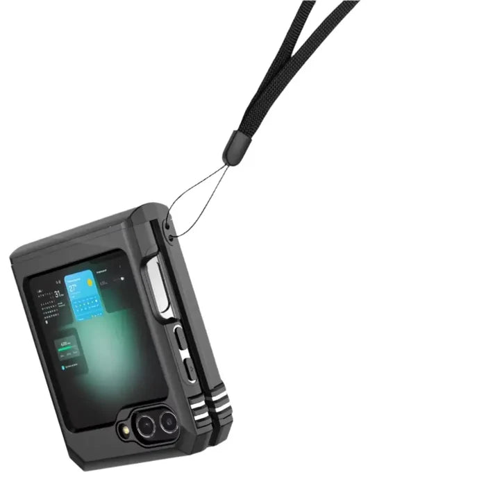 Samsung Galaxy Z Flip7 phone case by Habicare with ring bracket, available in 8 colors, provides stylish protection.