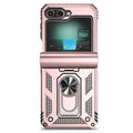 Samsung Galaxy Z Flip7 phone case with ring bracket by Habicare, available in 8 colors, showcasing a protective and stylish accessory.