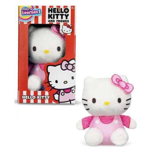 Sanrio Hello Kitty 3 Inch Micro Teenies Plush Toy - Hello Kitty in Pink Outfit