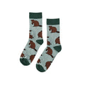 Barekind NZ Save the Beavers bamboo socks featuring a beaver illustration, soft and eco-friendly bamboo fabric, casual sock design.