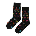 White bamboo socks with small lobster motifs by Barekind NZ, featuring colorful lobster illustrations on soft fabric.