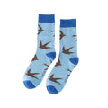 Barekind NZ Save the Swift bamboo socks displayed flat, showcasing their soft, eco-friendly bamboo fabric and stylish design.