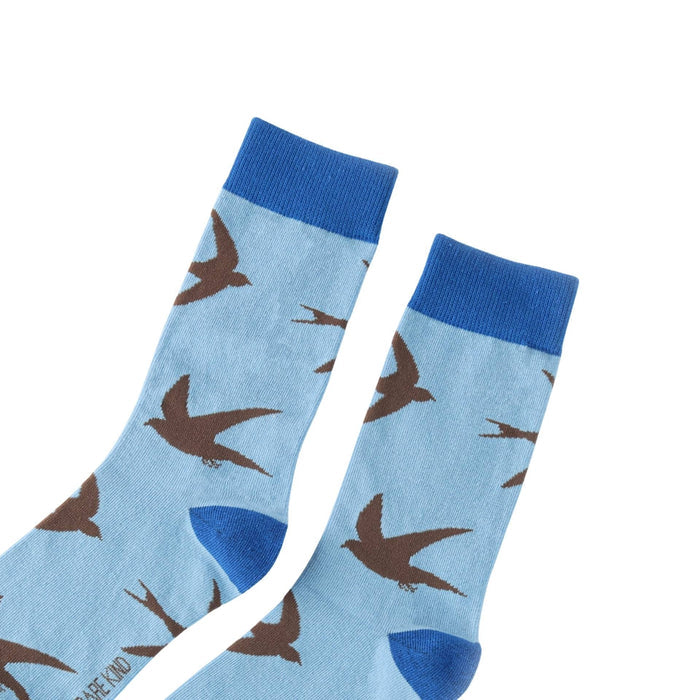 Barekind NZ Save the Swift Bamboo Socks, soft and comfortable socks with bamboo fabric, shown in a close-up image.
