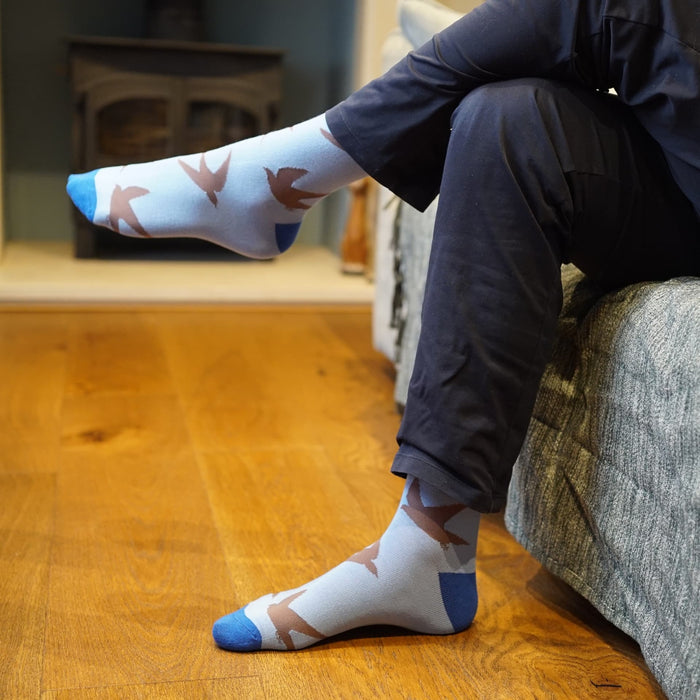 Barekind NZ Save the Swift Bamboo Socks, comfortable bamboo socks with a soft knit texture and stylish design.