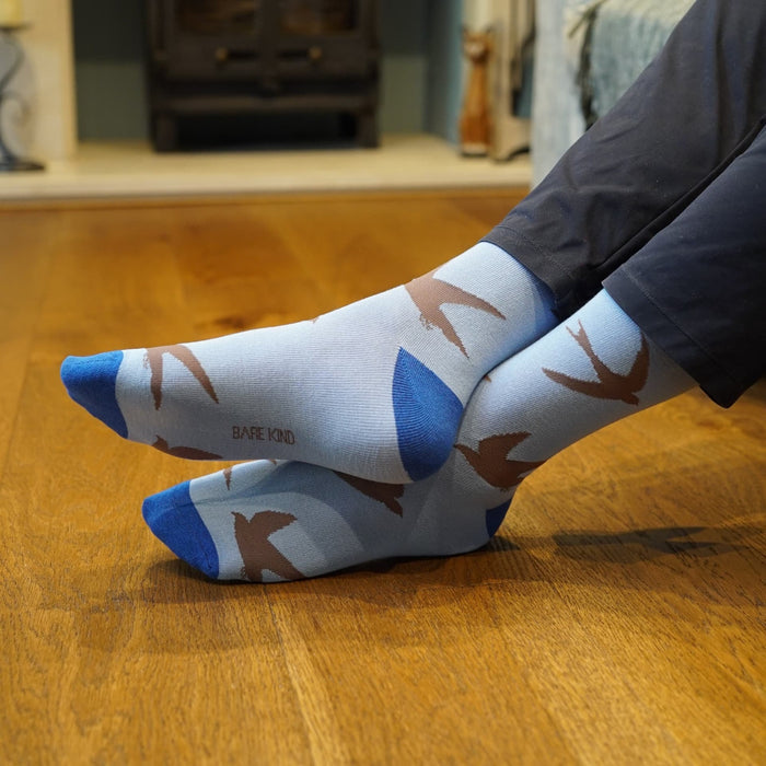 Barekind NZ Swift Bamboo Socks laid flat, showcasing their soft bamboo fabric and comfortable fit design.