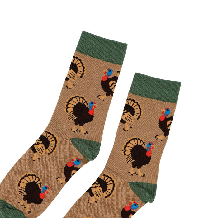 Bundles of Barekind NZ Save the Turkey bamboo socks featuring colorful, eco-friendly socks with turkey designs on soft bamboo material.